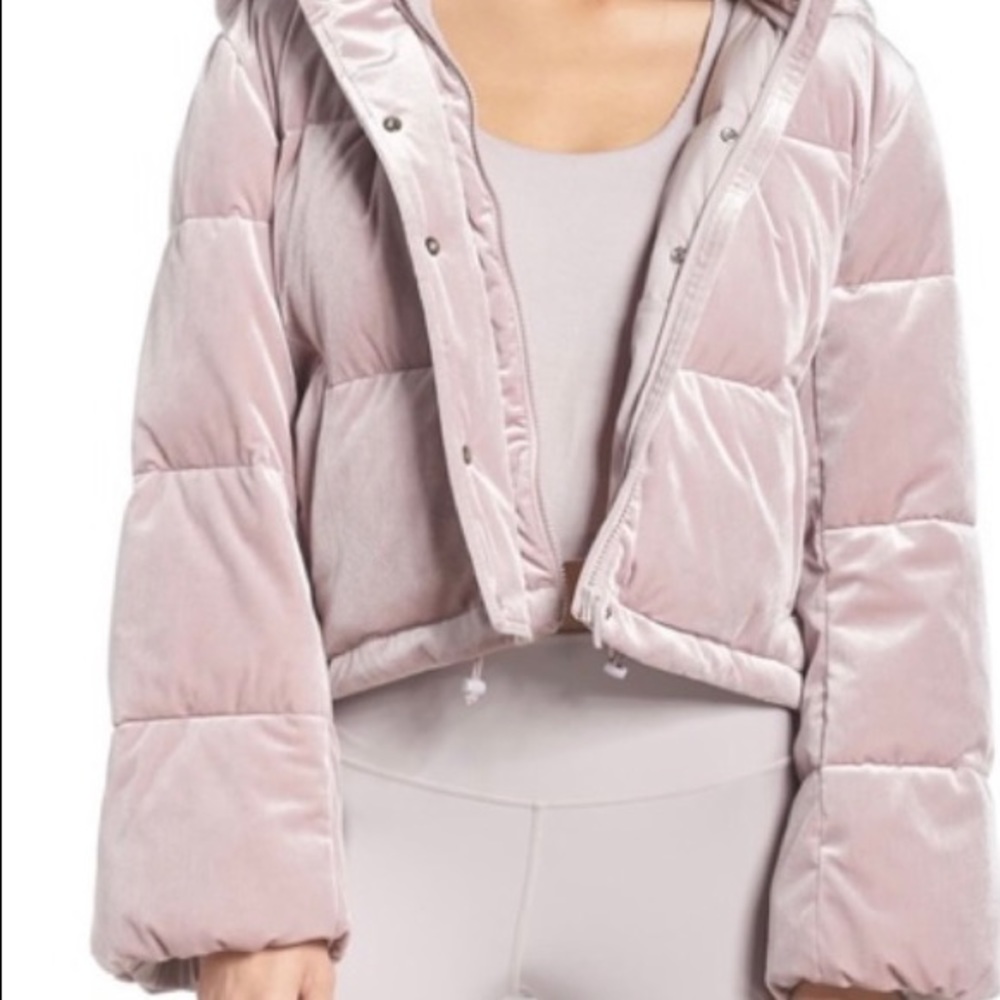 Alo Yoga Velvet Lavender Puffer Jacket